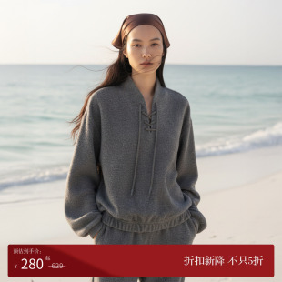 」羊毛混纺卫衣套装 COMMON Niche 龛 绑带禅意领廓形卫衣 VALUE「