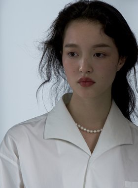 COMMON VALUE「 河堤 La jetee 」纯白连领长袖衬衣 纯棉衬衫