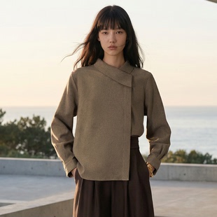 Niche 龛 」新中式 不对称翻领衬衫 上衣 COMMON 斜襟长袖 VALUE「