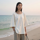 VALUE「 禅 Pāra COMMON 」兰精莫代尔 禅意极简圆领T恤廓形上衣