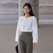 VALUE「 禀 Gift COMMON 」一字领转角衬衫 防水防油宽松衬衣