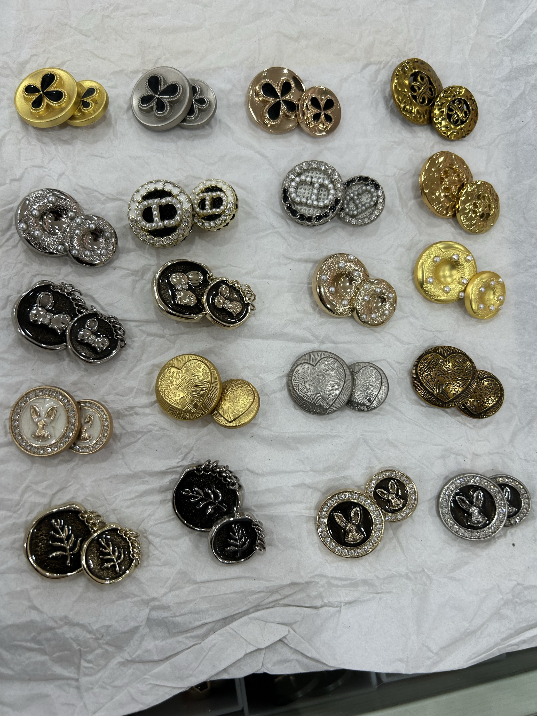 手缝纽扣金色百搭高档女扣子上衣外套毛呢金属纽扣高档