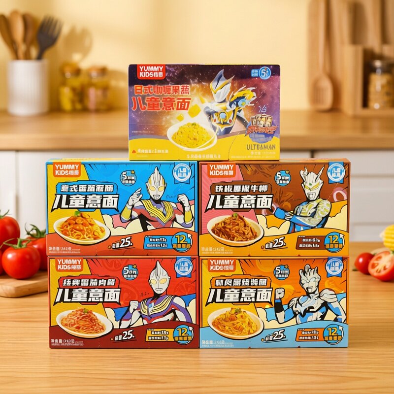 怡芽儿童意面意大利面条2岁宝宝速食肉酱面奥特曼意大利面242克