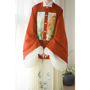 青崖居传统服饰 &七十二烟尘 九寨沟乱针绣方领补服