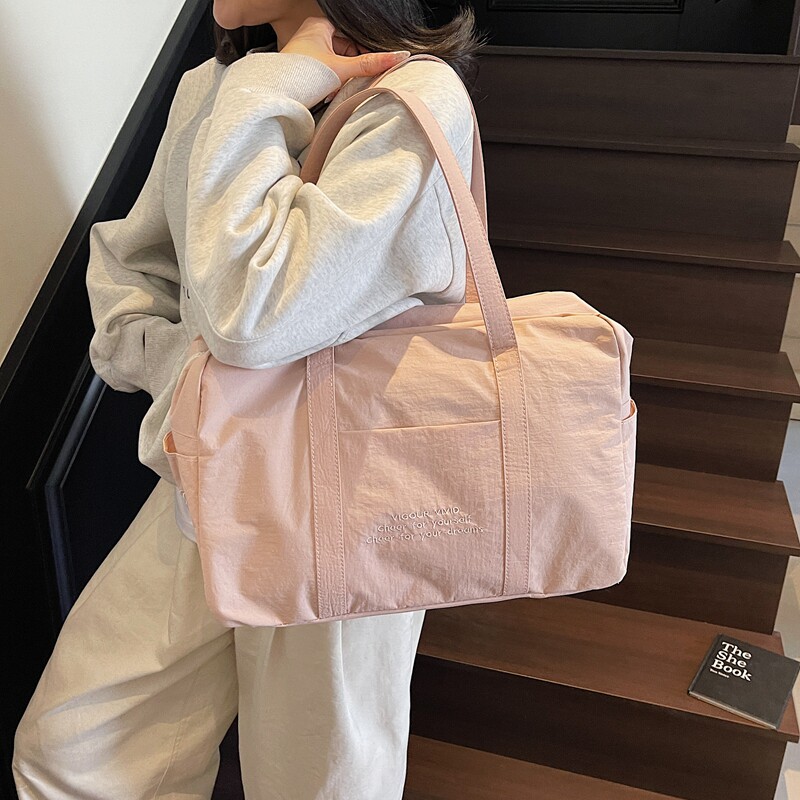 百搭大容量手提包旅行包女购物袋通勤单肩包健身瑜伽包妈咪托特包