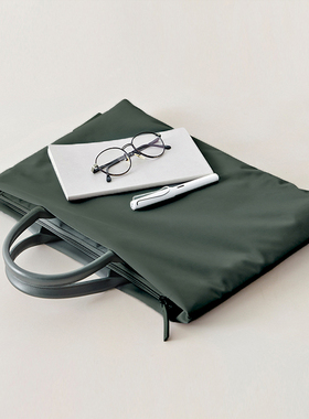 韩国原创手提公文包女男商务OL风职业电脑包14寸文件包加厚尼龙包