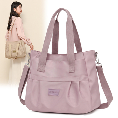 女士上班大容量尼龙布手提单肩包