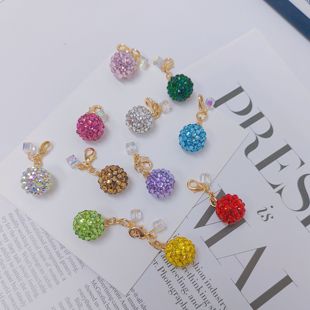 糖果球水晶钻拉链扣挂件挂饰钥匙扣挂件手帐本挂件