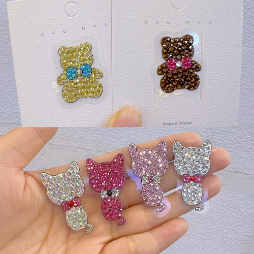 bling me同款背影猫咪小熊手帐贴纸手机贴纸