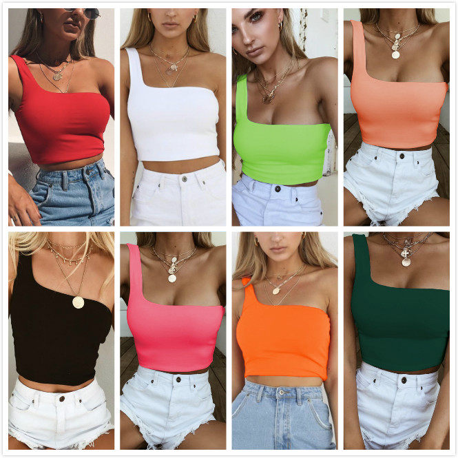 夜店蹦迪衣性感短款露脐单肩背心抹胸裹胸跳舞jazz上衣瑜伽服女夏,女装/女士精品,背心吊带,淘宝优惠券,粉丝福利购,淘宝优惠卷