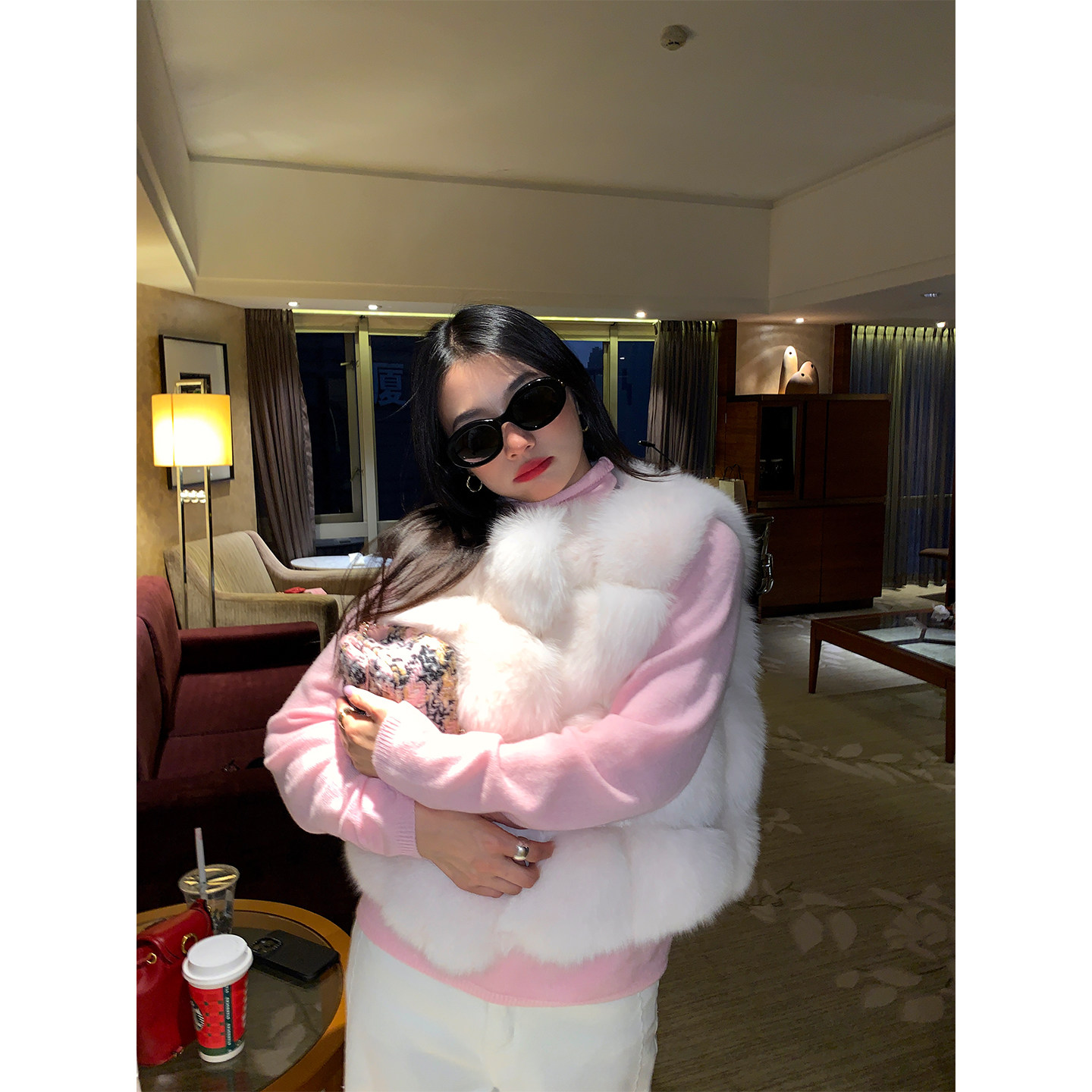 落落狷介马甲皮草外套女2025新款保暖真狐狸毛外套小个子毛毛外套