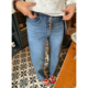 牛仔裤 裤 女2025年新款 落落狷介 小脚裤 显瘦修身 子小个子高腰秋装