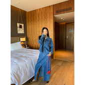 女牛仔外套 裙开春穿搭一整套牛仔刺绣套装 半身裙 套装 落落狷介