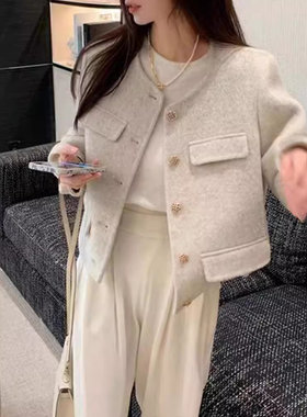反季双面羊毛短款大衣