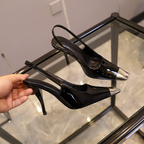 轻奢高跟鞋高跟鞋rose同款金属