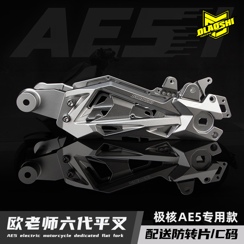 适用极核电动车AE5ipro后平叉电摩AE5专用改装欧老师六代平叉配件