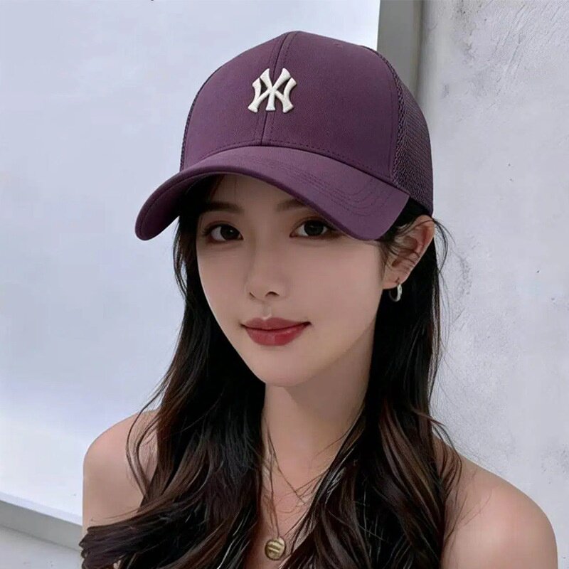 夏季网眼硬顶宽檐防晒透气鸭舌帽