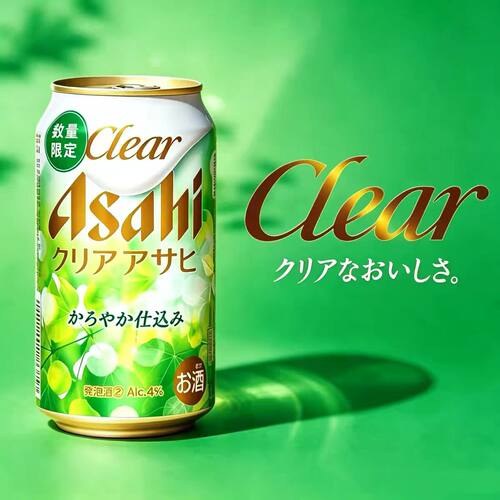 朝日绿Clear限量发泡啤酒