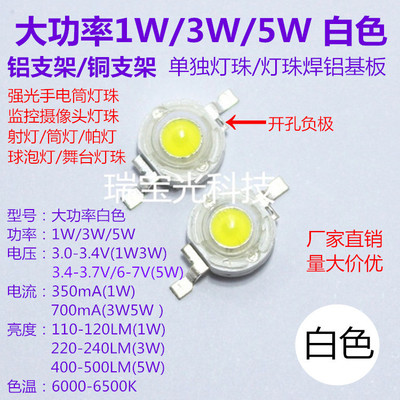 灯泡手电筒灯珠头灯摄像头白光