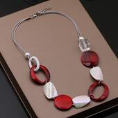 饰项链女配饰独特小众秋冬大气毛衣链2026新款 装 个性 红色夸张时尚