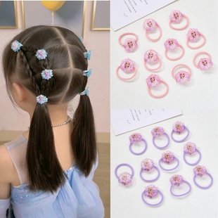 10个装 儿童爱莎公主皮筋冰雪奇缘发绳小女孩发饰宝宝艾莎发圈发饰