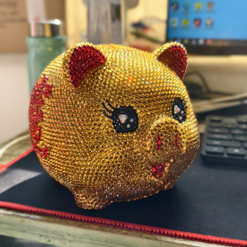 贴钻手工DIY大金猪存钱罐小猪猪