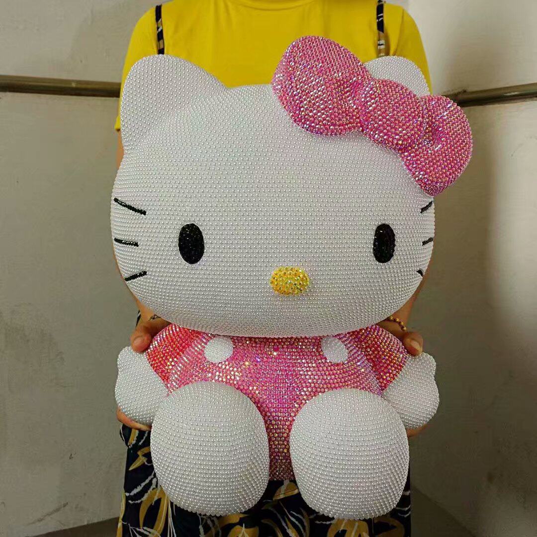 卡通猫可爱猫摆件大号DIY贴钻