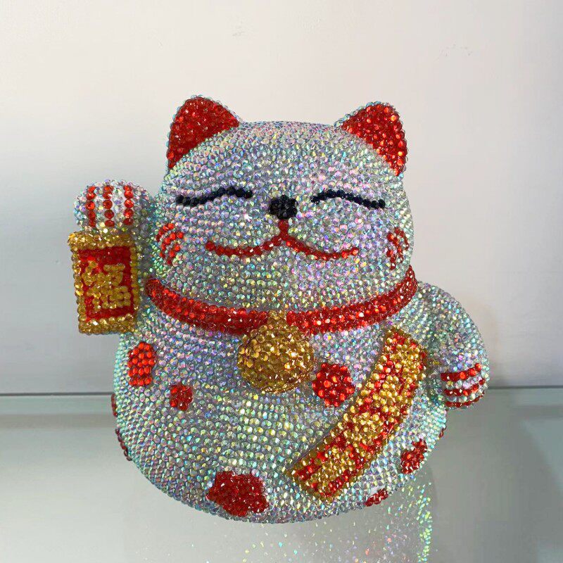 手工贴钻招财猫DIY满钻发财猫