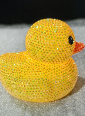 小黄鸭贴钻摆件创意小夜灯led