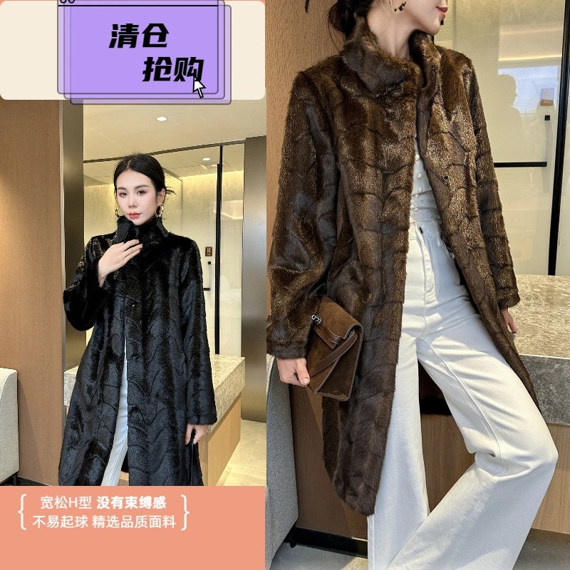 25新款冬季立领加厚保暖水貂皮草女短款外套时尚百搭休闲皮草大衣