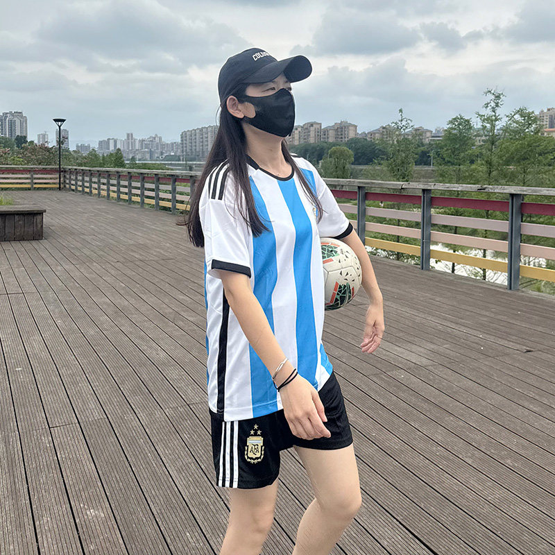 足球服女款套装宽松学生体育运动考试比赛训练服定制短袖足球衣