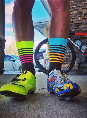 自行车骑行袜户外运动袜跑步袜压缩袜马拉松越野跑耐磨男女袜子