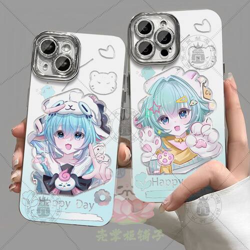 王者荣耀安琪拉小乔渐变手机壳适用荣耀50OPPO华为vivo苹果13一加