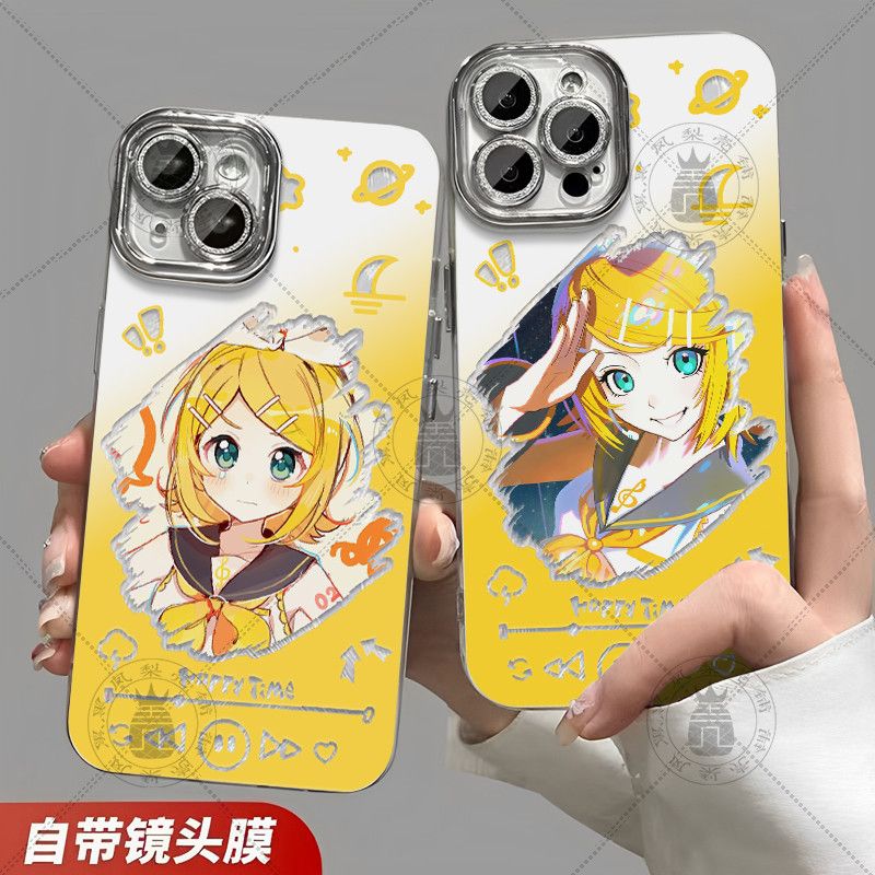 可爱二次元镜音铃Q版手机壳适用于苹果13华为VIVOy35小米OPPO羽纱