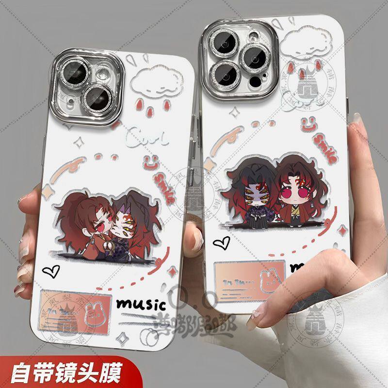 鬼灭之刃缘严日黑Q版羽纱手机壳适用苹果17小米vivo华为P70OPPOA2