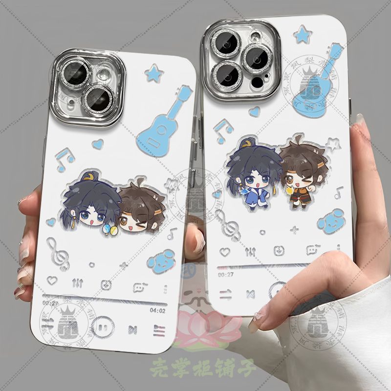 孙权孙策Q版羽纱手机壳适苹果17华为P50荣耀400王者荣耀VIVO红米