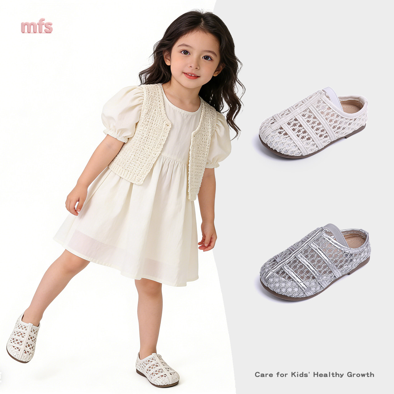 女童镂空包头凉鞋2026春夏新款软底透气公主单鞋休闲防滑软底凉拖