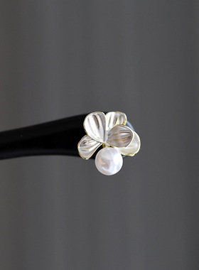 白山茶花清白之年原创黑檀木发簪子古风发饰简约百搭日常盘发通勤