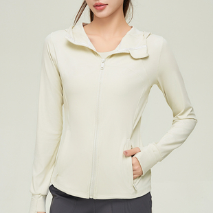 define 云感运动健身连帽外套上衣瑜伽跑步外套