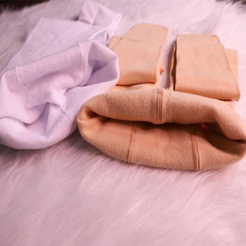 儿童肉色连裤袜薄绒男童女童加绒九分裤打底裤肤色白色舞蹈袜拉绒