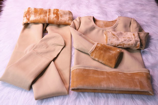 儿童肉色打底衫加厚加绒宝宝舞蹈隐形衣男童女童肤色保暖内衣套装