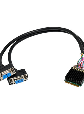 MINI PCI-E PCIE MPCIE转双口VGA 双屏2D工业嵌入GPU服务器显卡