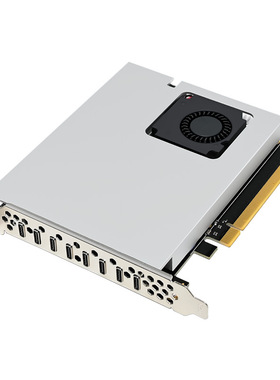 PCIE X16转8口USB3.2 TYPEC ASM3242 每口可达20Gbps视觉采集卡