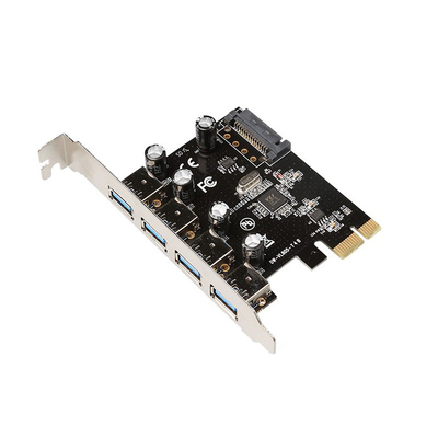 DIEWU 原装usb3.0扩展卡PCI-E转接PCIe4口台式机usb3.0HUB集线卡