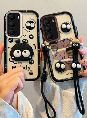 适用于Infinix Hot 60 Pro手机壳X6885硅胶软防摔全包边保护套 创意卡通贴公仔情侣