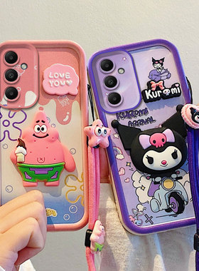 适用三星A15 A16 A14手机壳A13 A12 M12 F12 A04S硅胶软防摔贴公仔保护套 个性创意卡通情侣软壳