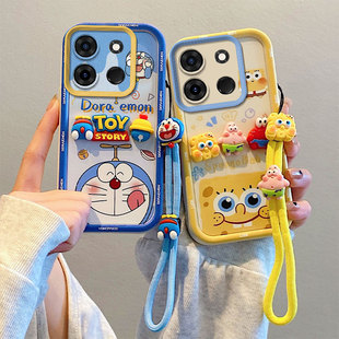 7手机壳 Pro BF7硅胶软防摔全包边保护套 创意卡通贴公仔男女情侣 适用Tecno 个性 Pop