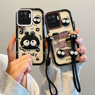 适用于OPPO A94 4G/F19Pro手机壳Reno5F Reno5Lite硅胶软防摔全包边保护套 创意卡通贴公仔情侣