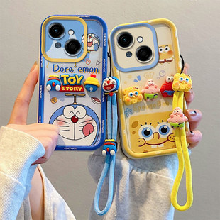 Pop 个性 硅胶软防摔全包边保护套 创意卡通贴公仔男女情侣 4G手机壳 适用Tecno