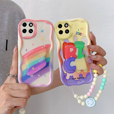 适用于Infinix Smart 6HD手机壳X6512全包卡通可爱奶油边保护套 防摔硅胶软壳 个性支架